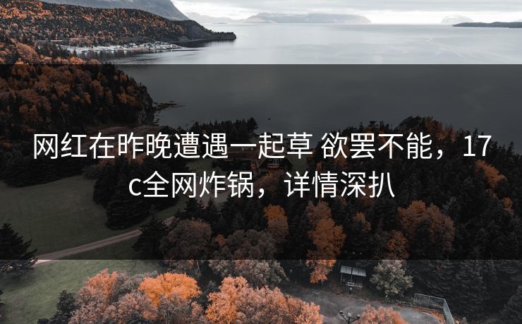 网红在昨晚遭遇一起草 欲罢不能，17c全网炸锅，详情深扒